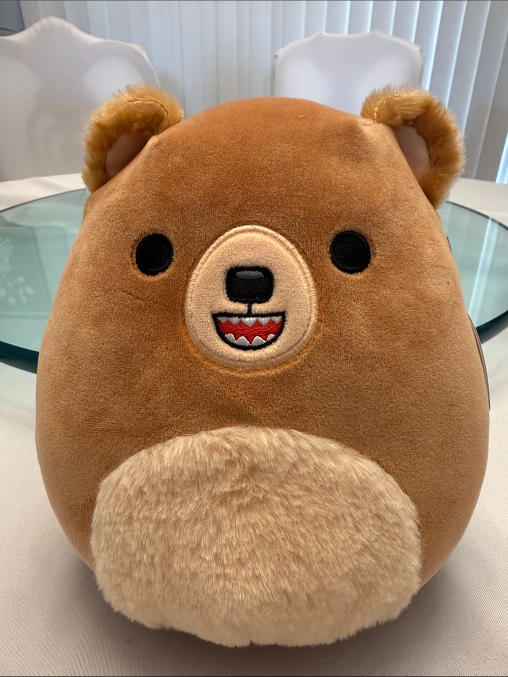 Squishmallows Brown and Cream Bear Plush